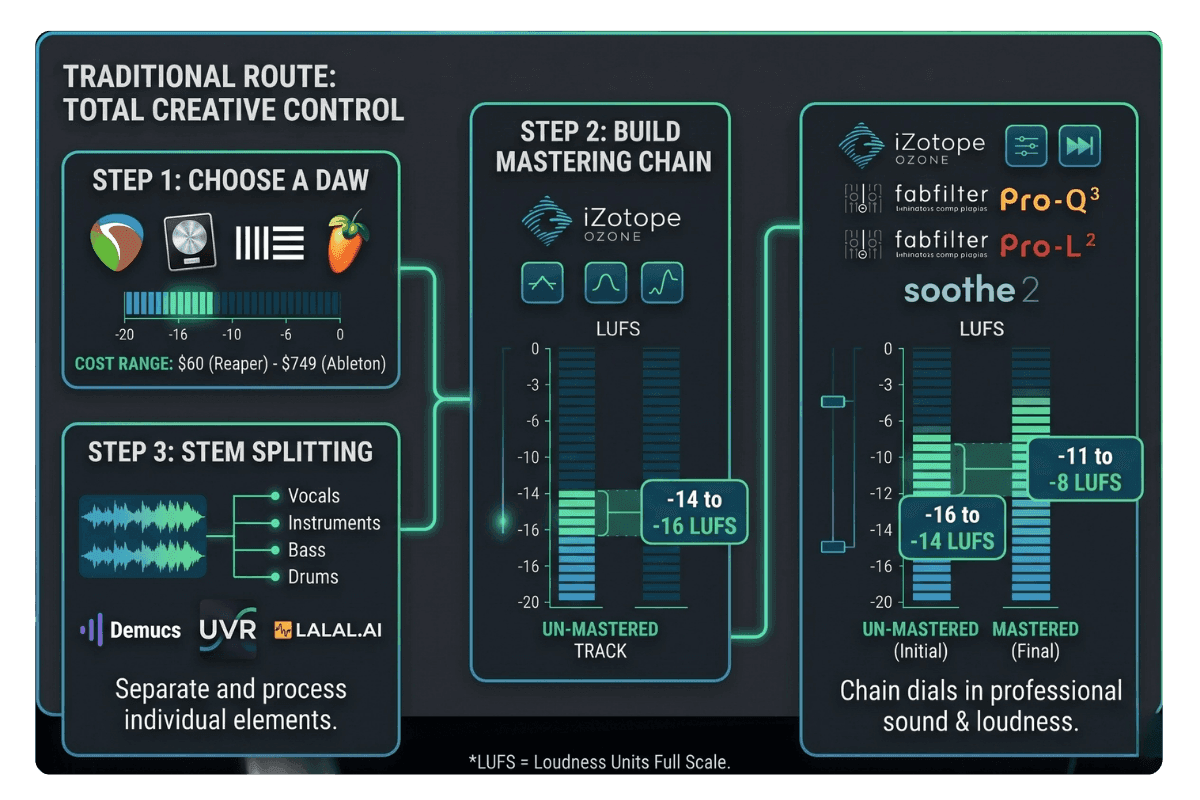Audio Mastering Complicated Manual Workflow