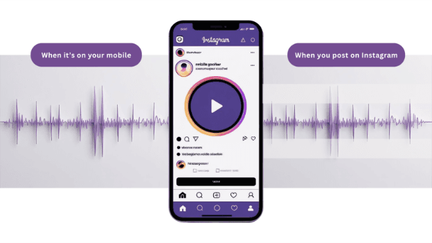 Publicar un Reel sin monitorear niveles de audio